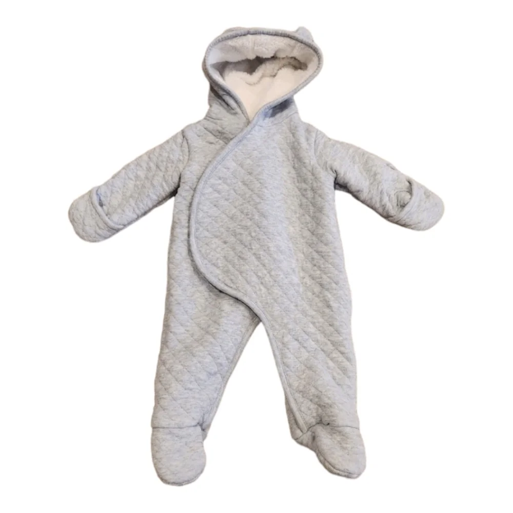 CARTER'S Snap Around Quilted Unisex Blue Baby Snow Bunting 3 months